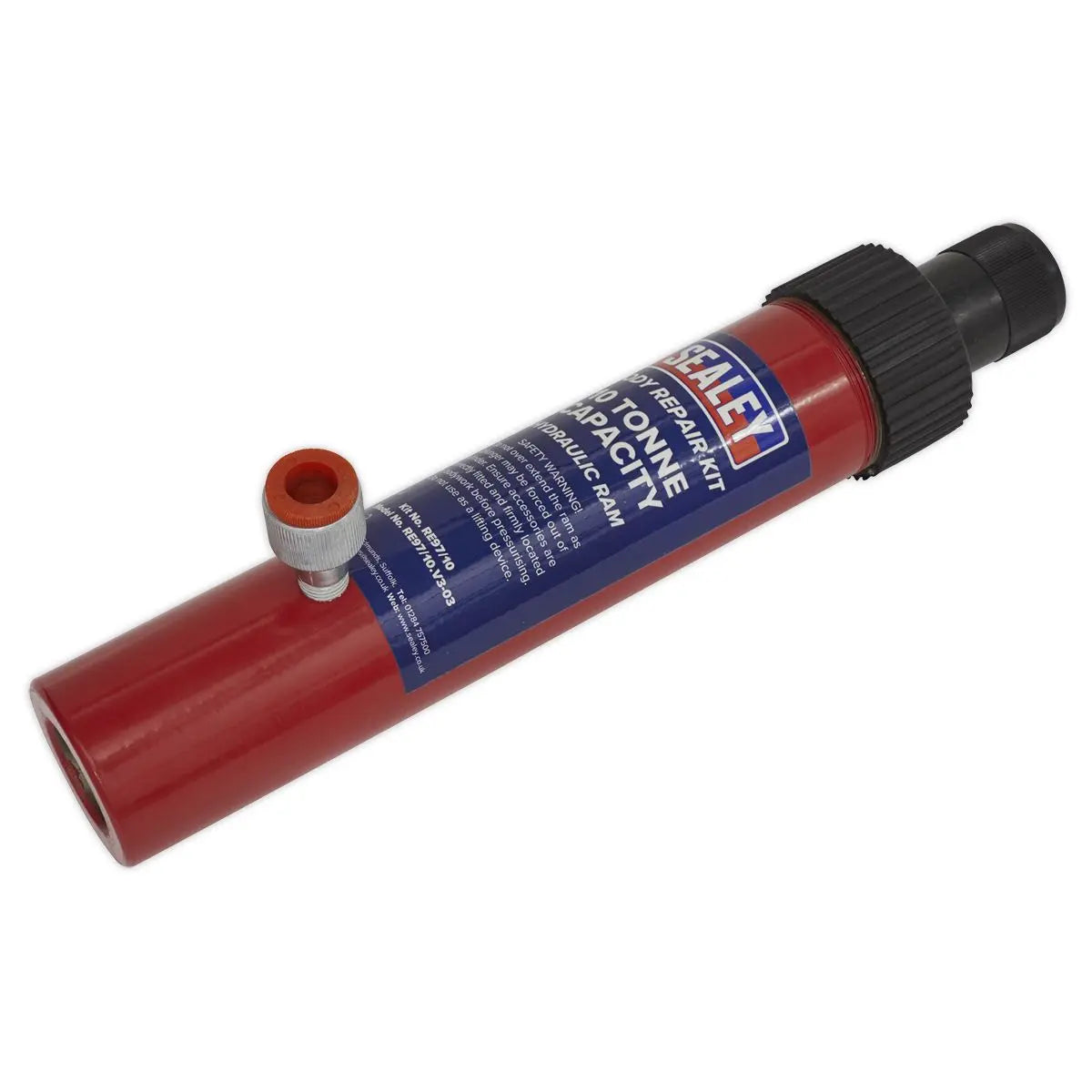 Sealey Snap Push Ram with Pump & Hose Assembly - 10 Tonne