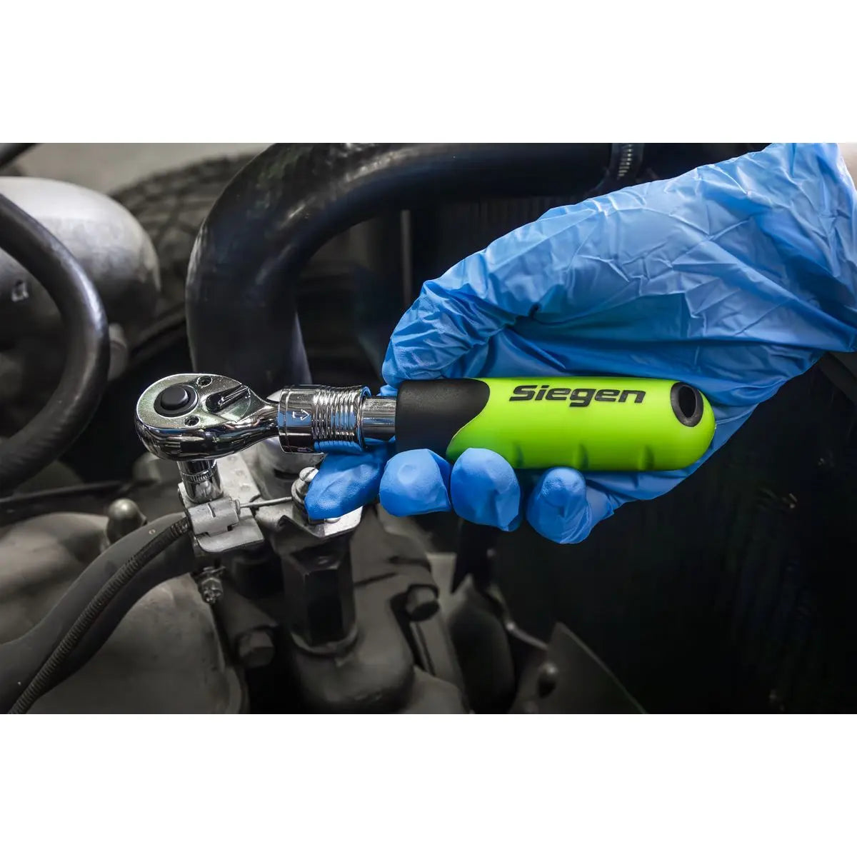 Sealey Socket Set Extendable Ratchet 1/4"Sq Drive 26pc White Rose Tools