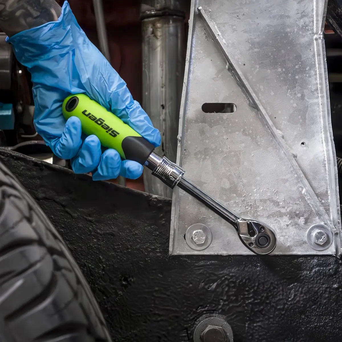 Sealey Socket Set Extendable Ratchet 1/4"Sq Drive 26pc White Rose Tools