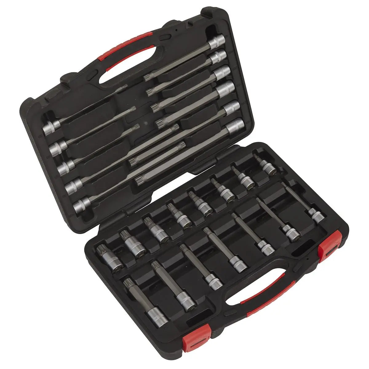 Sealey Spline Socket Bit Set 26 Piece 3/8" Drive M5-M16 Premier