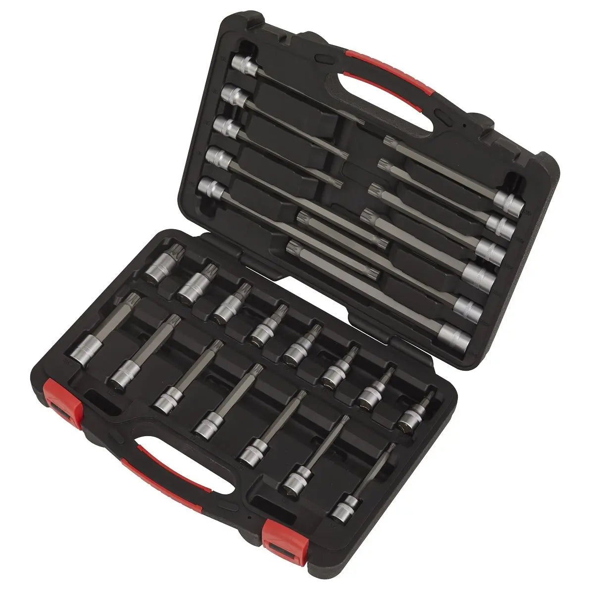 Sealey Spline Socket Bit Set 26 Piece 3/8" Drive M5-M16 Premier