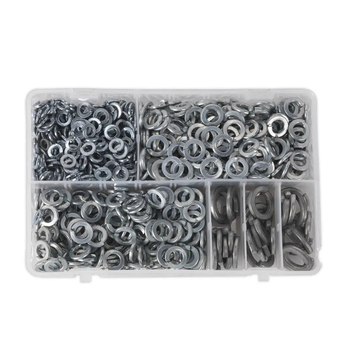 Sealey Spring Washer Assortment 1010pc DIN 127B M6-M16 Metric Zinc