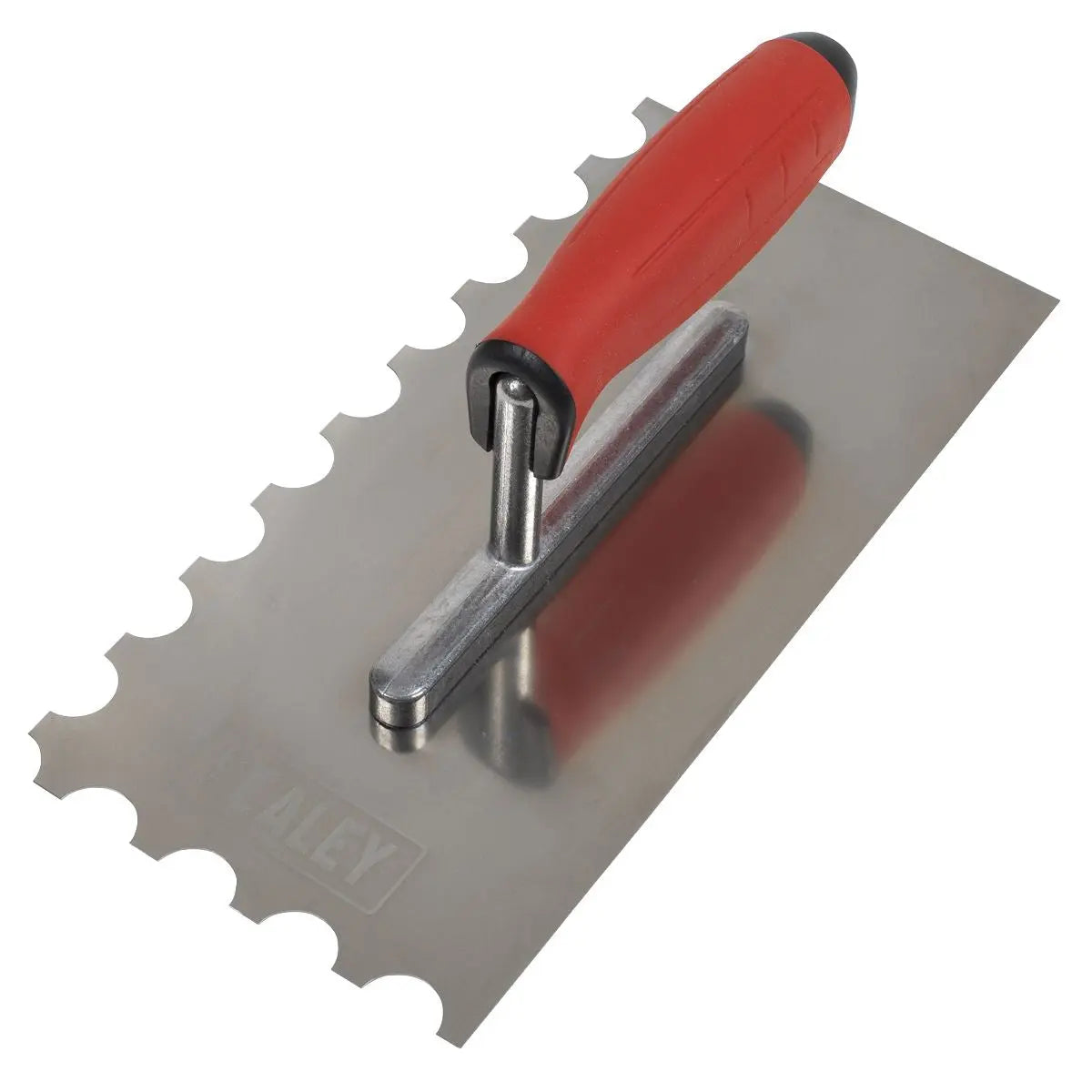 Sealey Stainless Steel 270mm Semicircle Tooth Trowel - Rubber Handle - Aluminium Foot White Rose Tools