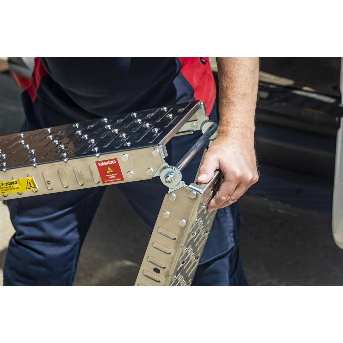 Sealey Stainless Steel Loading Ramp 270kg Capacity White Rose Tools