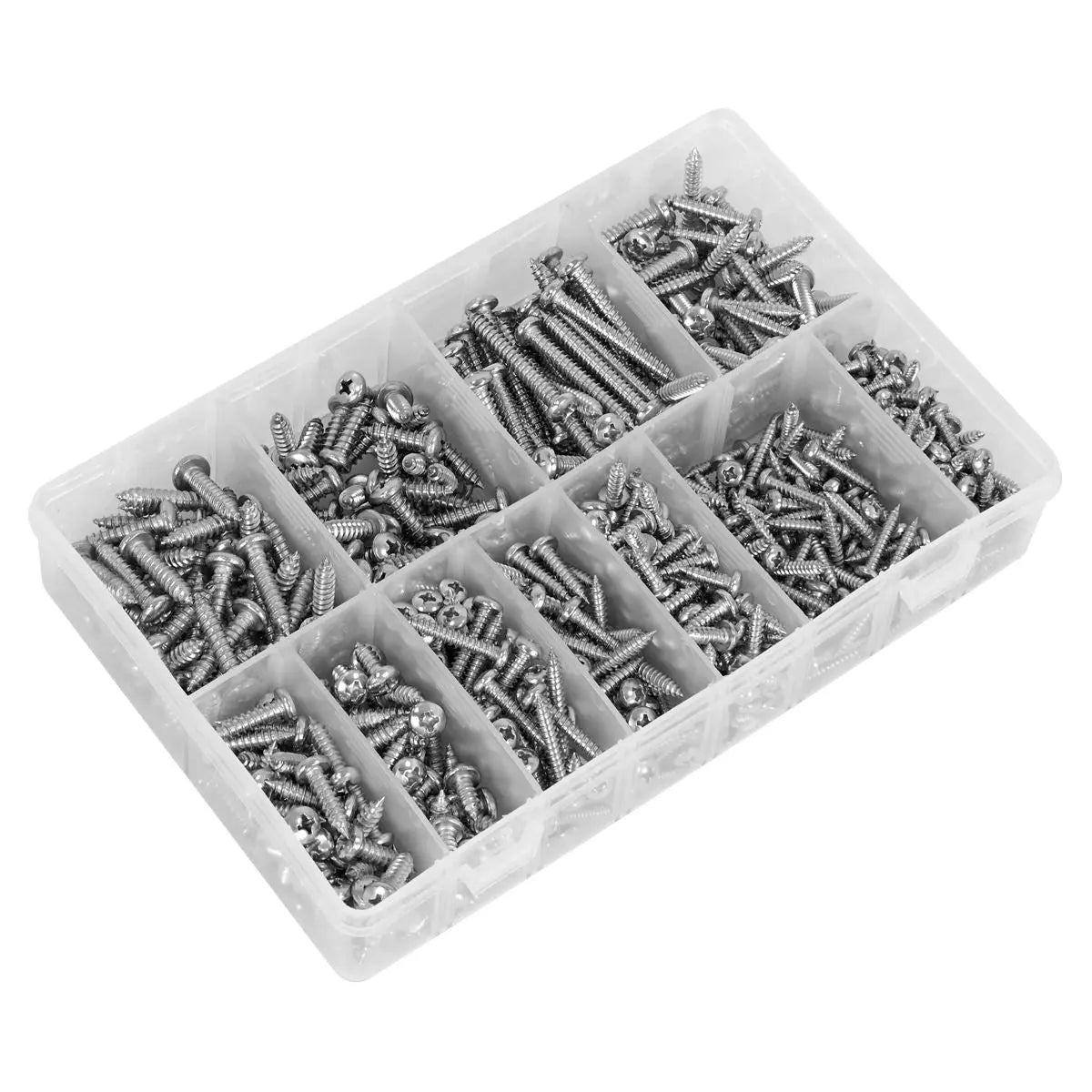 Sealey Stainless Steel Self-Tapping Screw Assortment 700pc  White Rose Tools