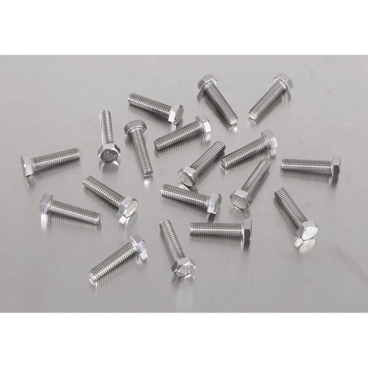 Sealey Stainless Steel Set Screw Din 933 – M6 x 25mm 1.00mm Pitch - Pack of 50 White Rose Tools