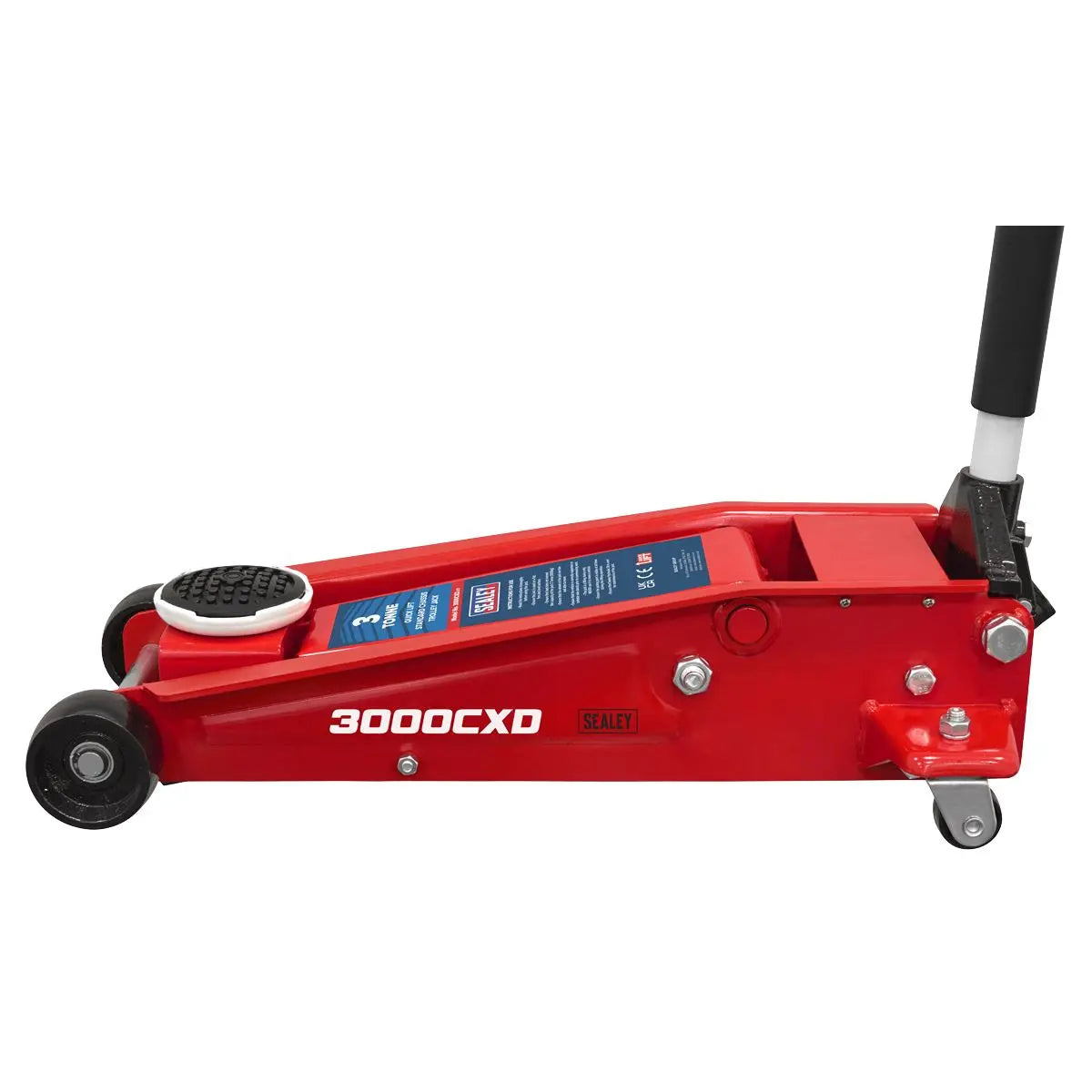 Sealey Standard Chassis Trolley Jack 3 Tonne  White Rose Tools