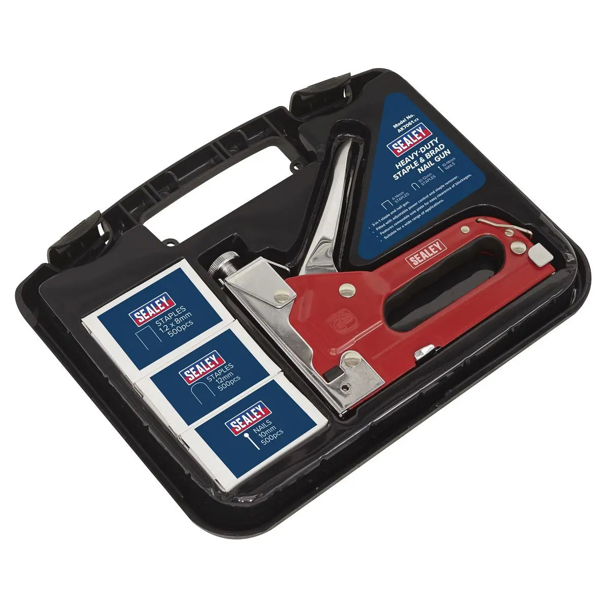 Sealey Staple & Brad Nail Gun Heavy-Duty 4-14mm