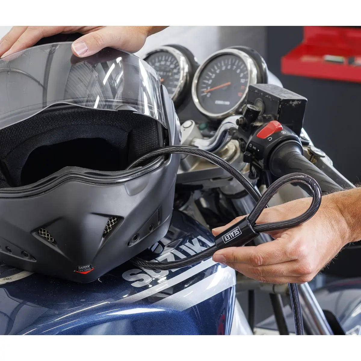 Sealey Steel Wire Security Cable without Lock 10mm x 5m White Rose Tools