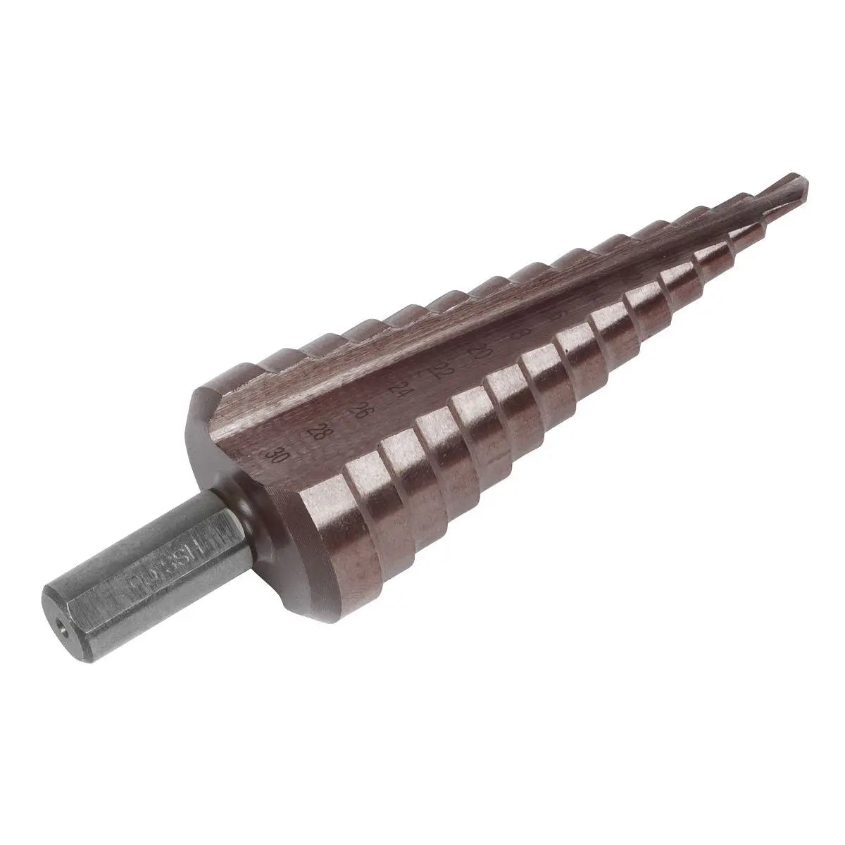 Sealey Straight Flute HSS Cobalt Step Drill Bit 4-30mm White Rose Tools