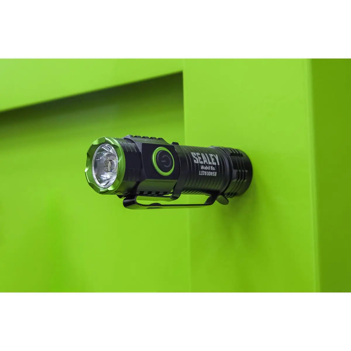 Sealey Super Beam 1000lm Rechargeable SMD LED 10W Pocket Light  White Rose Tools