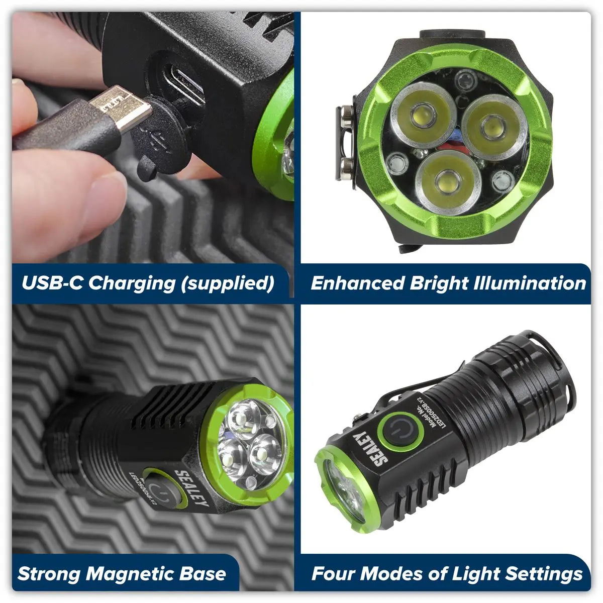 Sealey Super Beam 2500lm Rechargeable SMD LED 24W Pocket Light  White Rose Tools