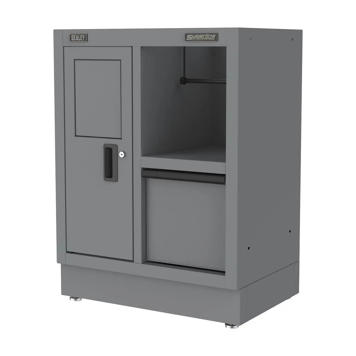 Sealey Superline PRO® Black Edition Modular Multifunction Cabinet with Drawer 680mm White Rose Tools