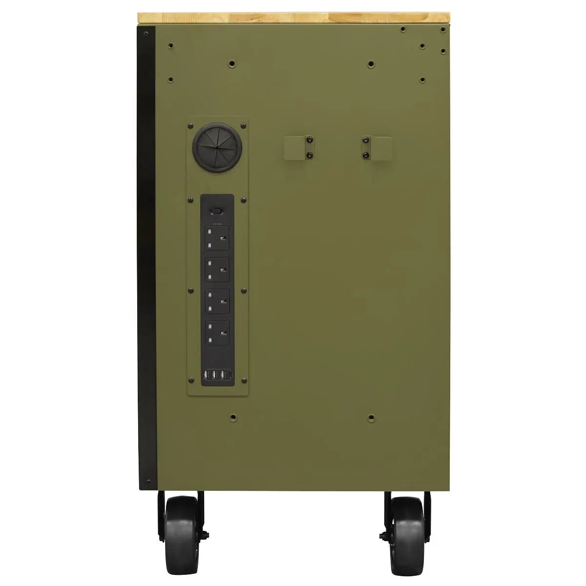 Sealey Superline PRO® Mobile Trolley with Wooden Worktop & Power Bar 10 Drawer 1320mm - White Rose Tools