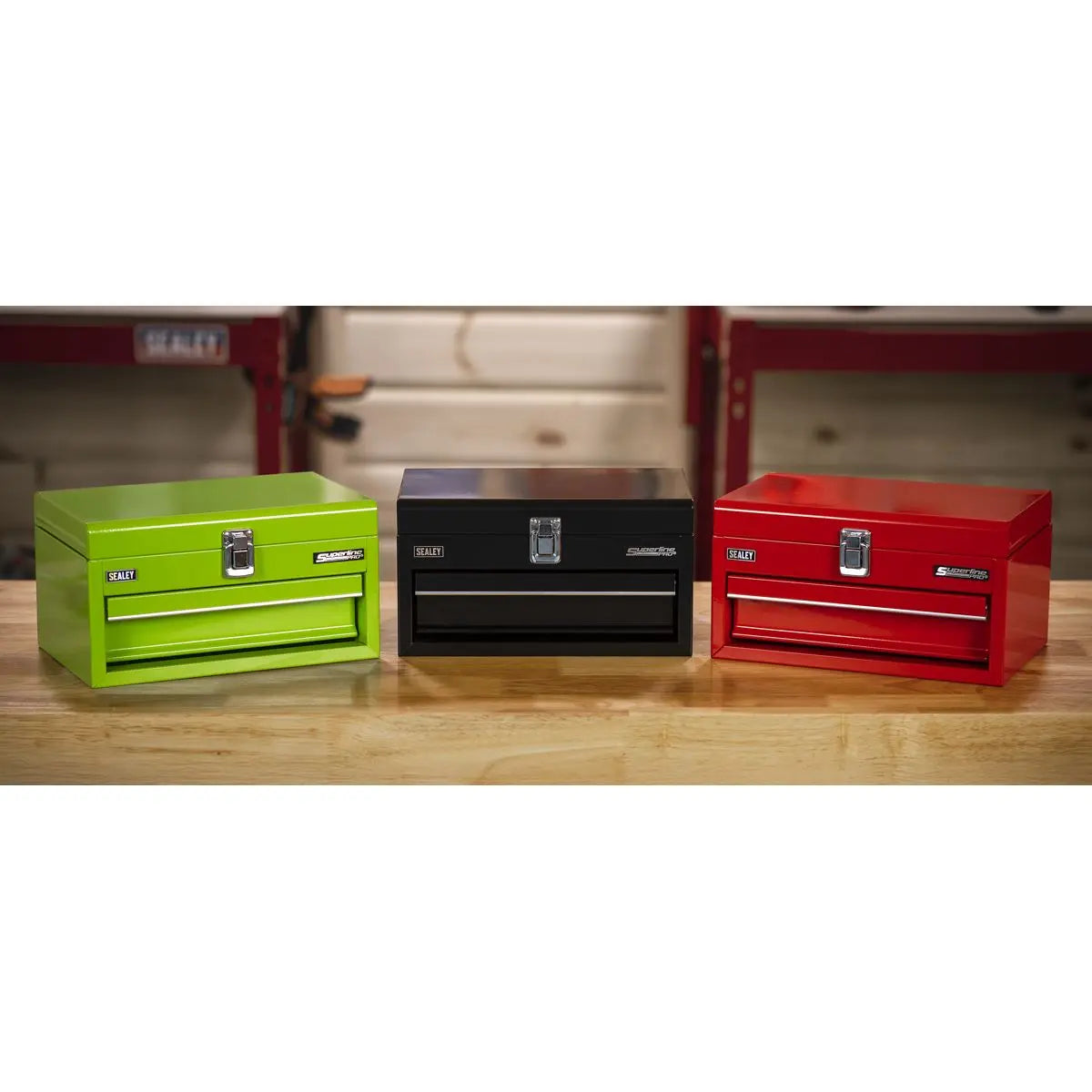 Sealey Superline Pro 1 Drawer Mini Toolbox Black White Rose Tools