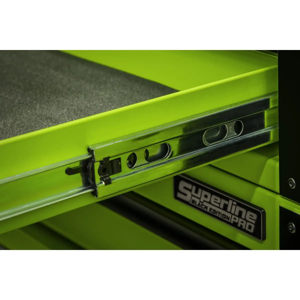 Sealey Superline Pro 15 Drawer 1549mm Mobile Trolley with Wooden Worktop and Hutch and 2 Drawer Riser White Rose Tools