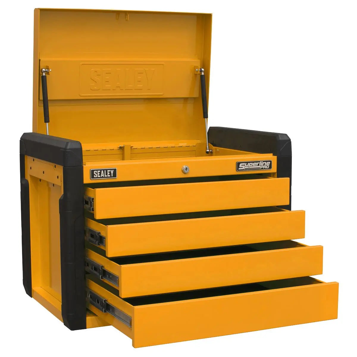 Sealey Superline Pro 4-Drawer Push-to-Open Topchest with Ball-Bearing Slides - Orange