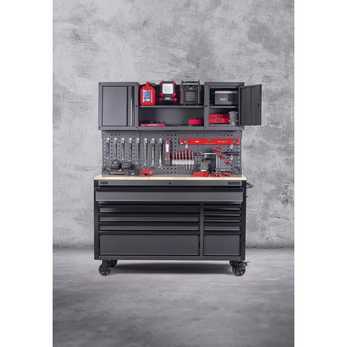 Sealey Superline Pro Mobile Workstation 10 Drawer White Rose Tools