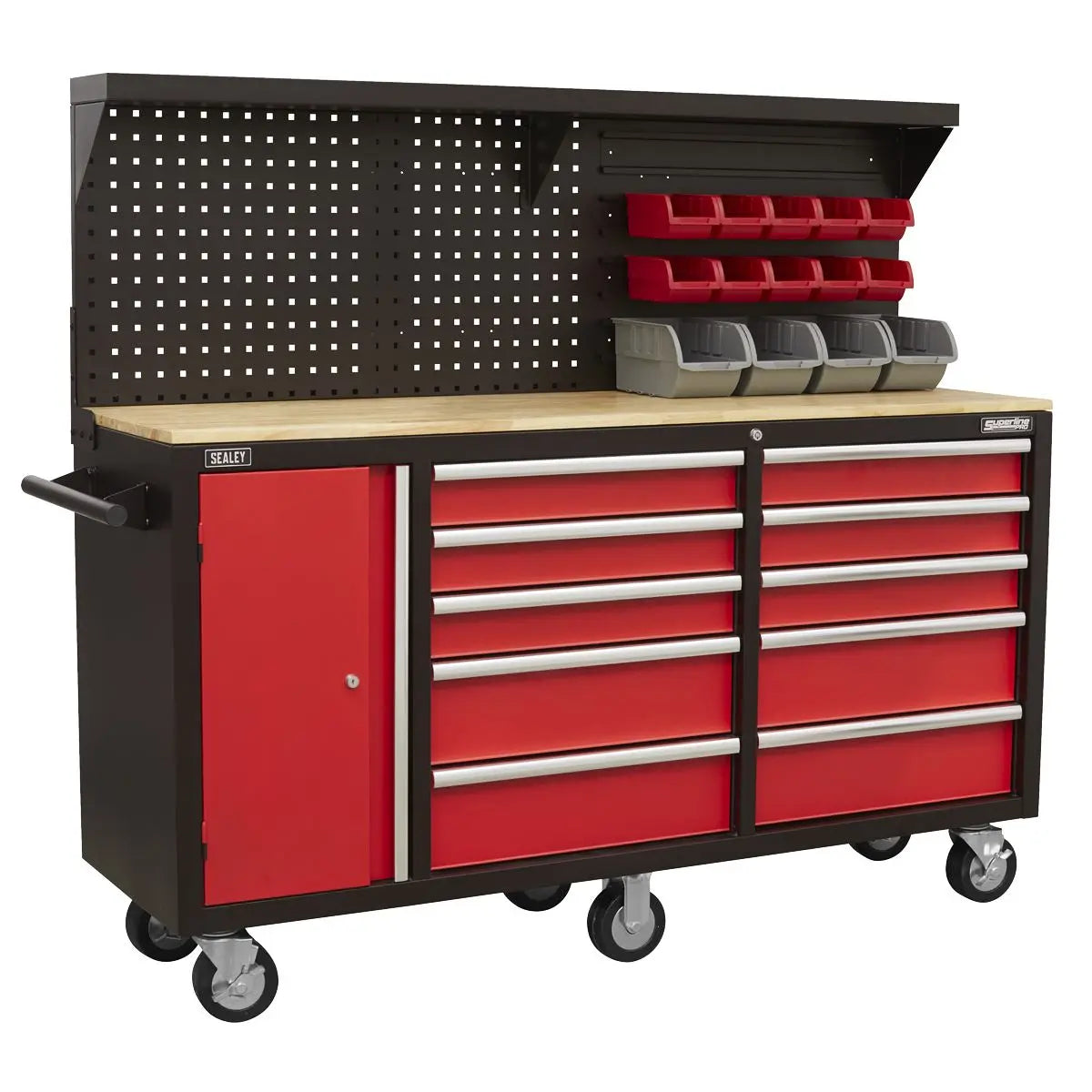Sealey Superline Pro Mobile Workstation 10 Drawer with Backboard