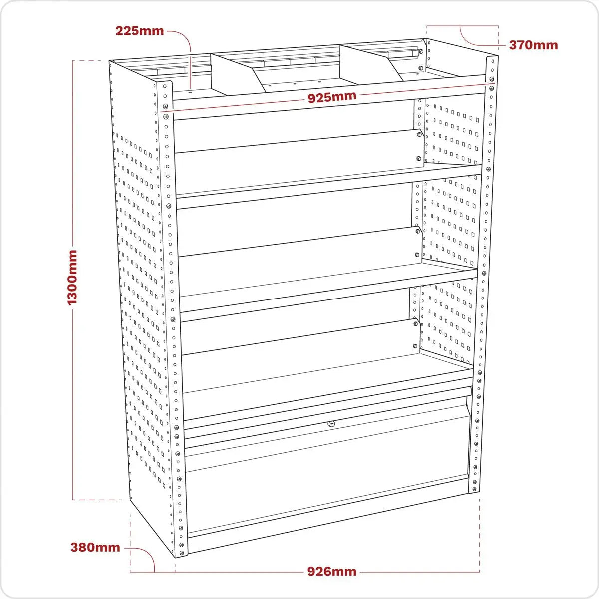 Sealey Superline Pro Modular Slanted Shelf Van Storage System
