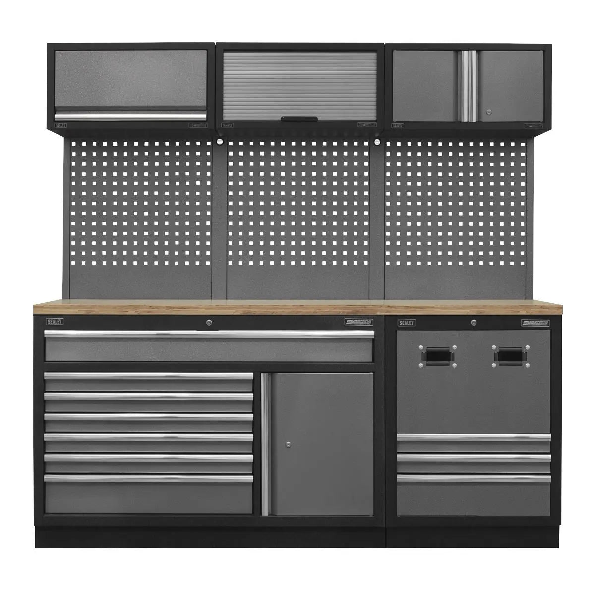 Sealey Superline Pro Modular Storage System Combo - Pressed Wood Worktop