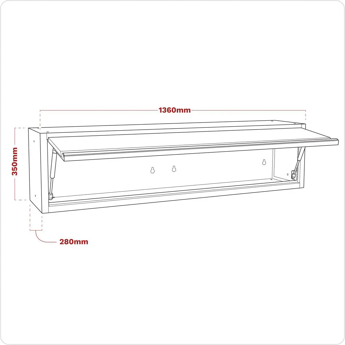 Sealey Superline Pro Modular Wall Cabinet 1360mm  White Rose Tools