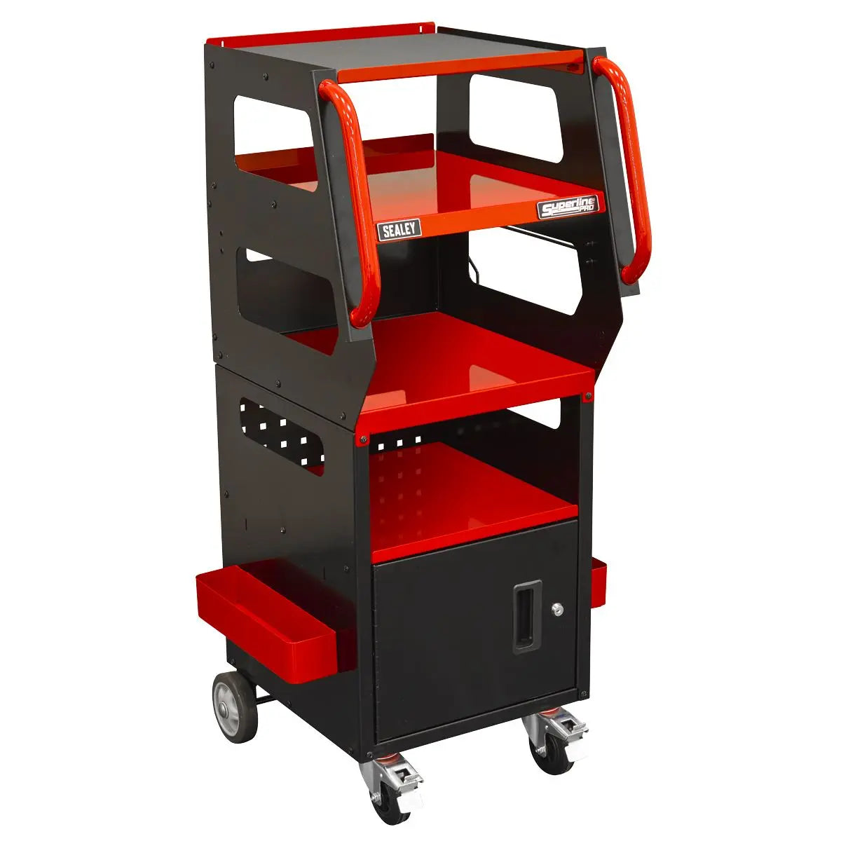 Sealey Superline Pro Multipurpose Trolley for Diagnostics 4-Level White Rose Tools