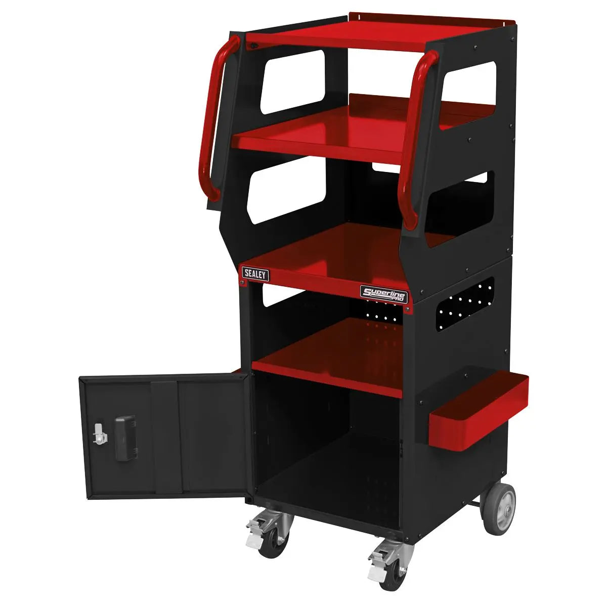 Sealey Superline Pro Multipurpose Trolley for Diagnostics 4-Level White Rose Tools