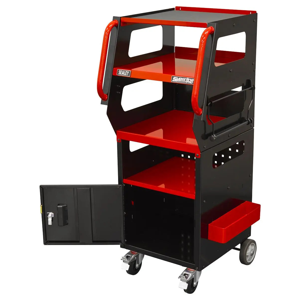 Sealey Superline Pro Multipurpose Trolley for Diagnostics 4-Level White Rose Tools