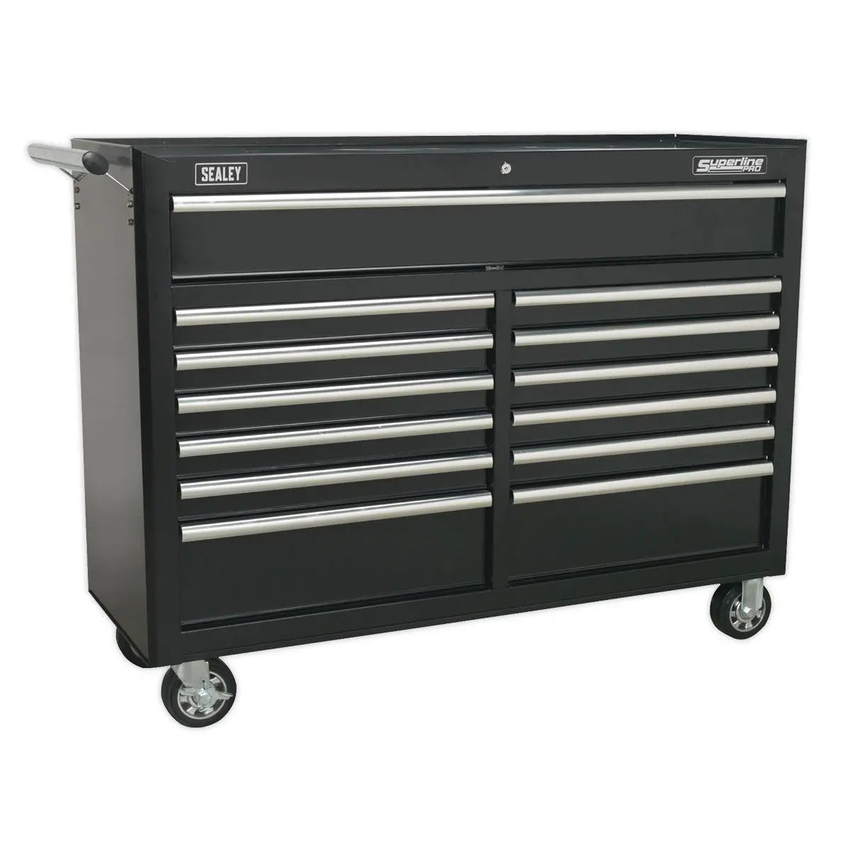 Sealey Superline Pro Rollcab 13 Drawer with Ball-Bearing Slides - Black