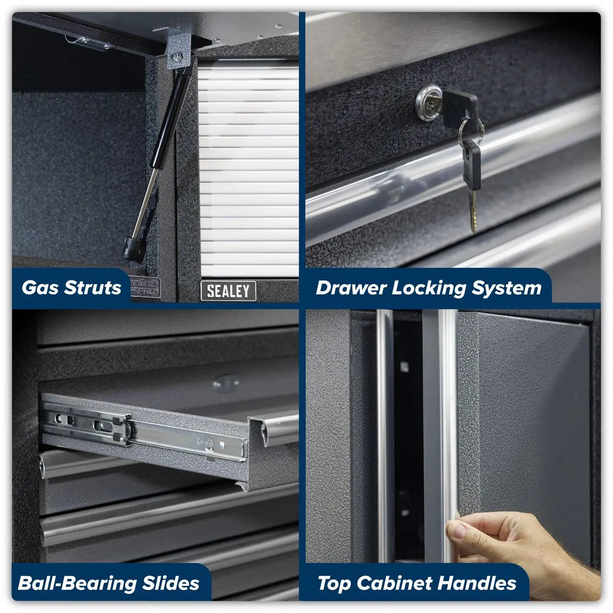 Sealey Superline Pro Superline PRO® 2m Storage System - Stainless Worktop White Rose Tools