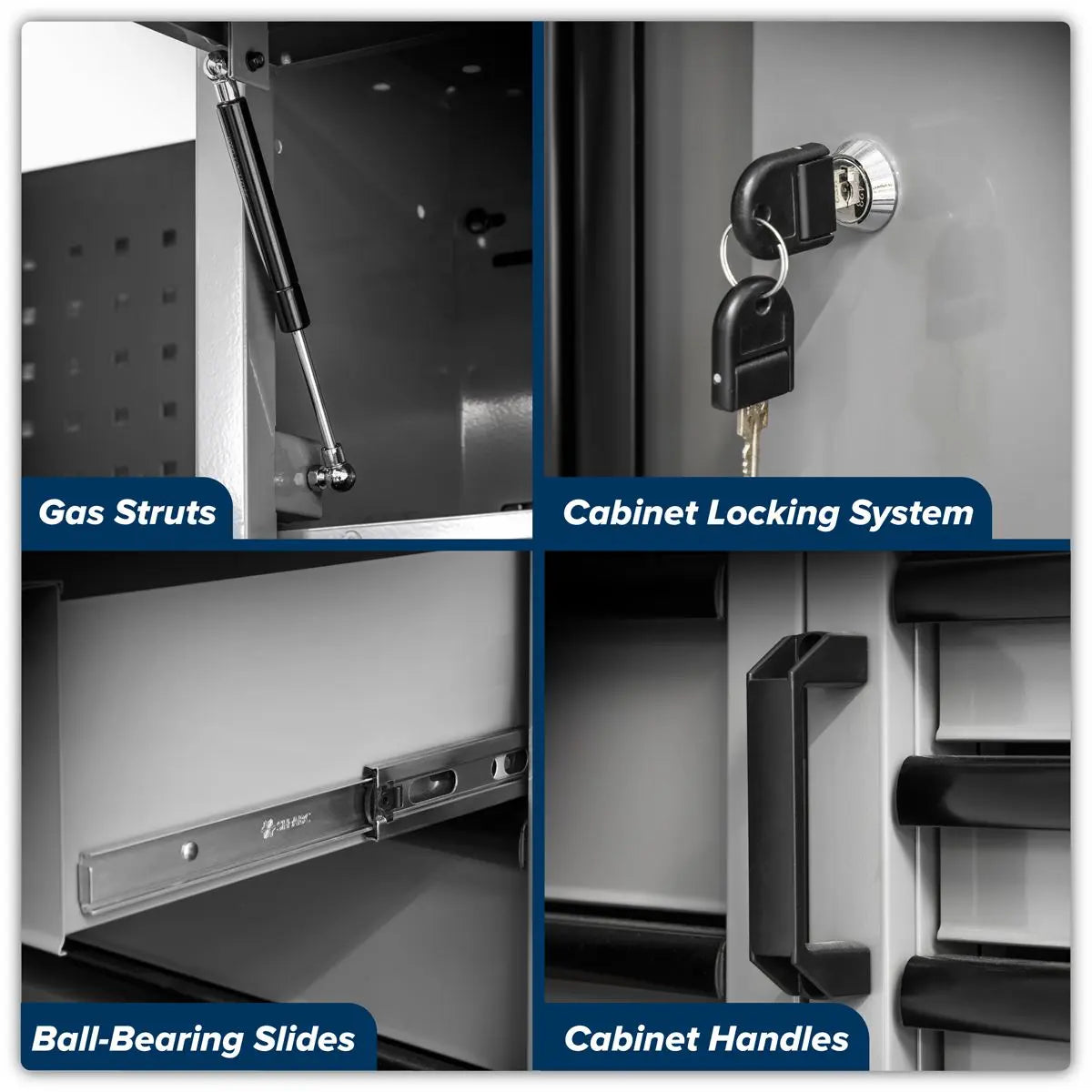 Sealey Superline Pro Superline PRO® Black Edition Storage System with Stainless Worktop 2.04m White Rose Tools