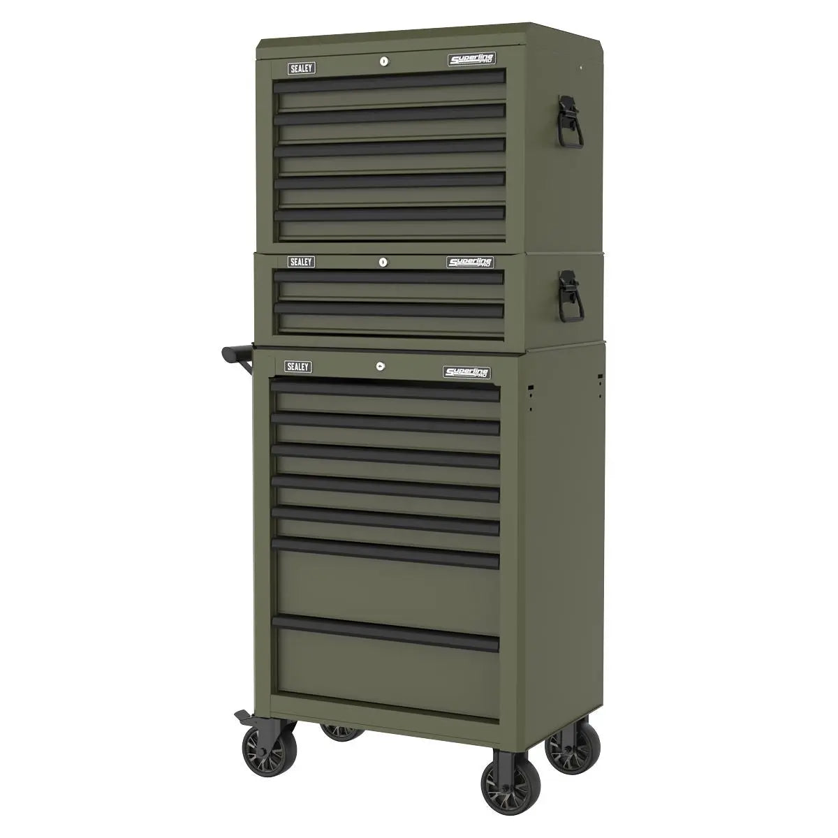 Sealey Superline Pro Superline PRO® Heavy-Duty Rollcab 7 Drawer - Khaki White Rose Tools