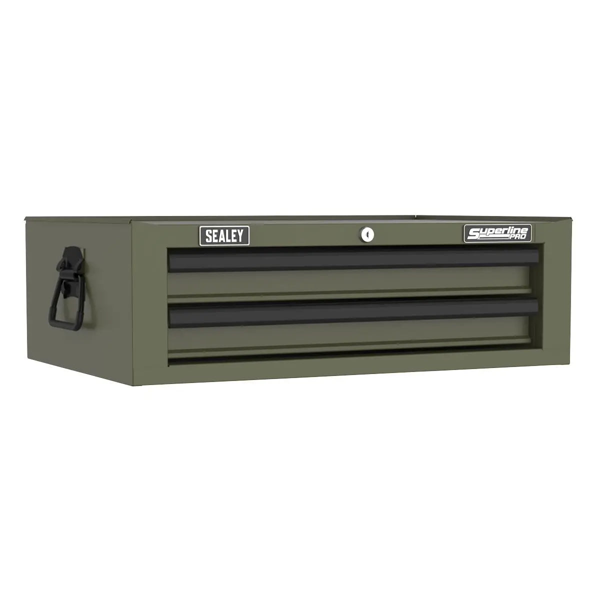 Sealey Superline Pro Superline PRO® Mid-Box Tool Chest 2 Drawer - Khaki White Rose Tools