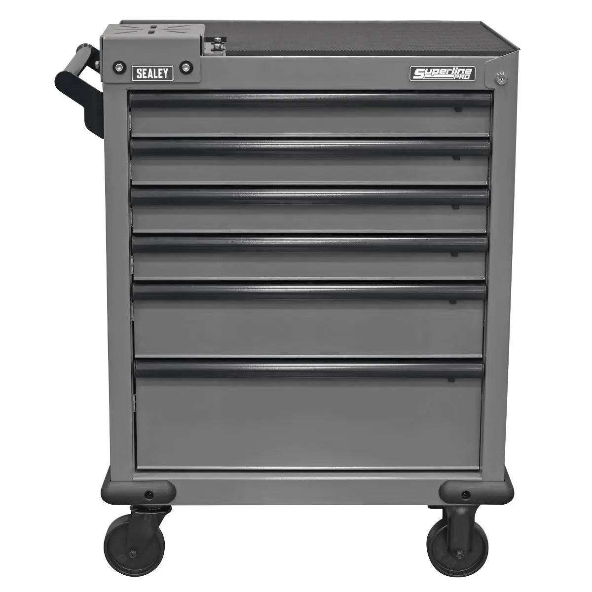 Sealey Superline Pro Superline PRO® Rollcab 6 Drawer with Vice Base - Grey/Black White Rose Tools