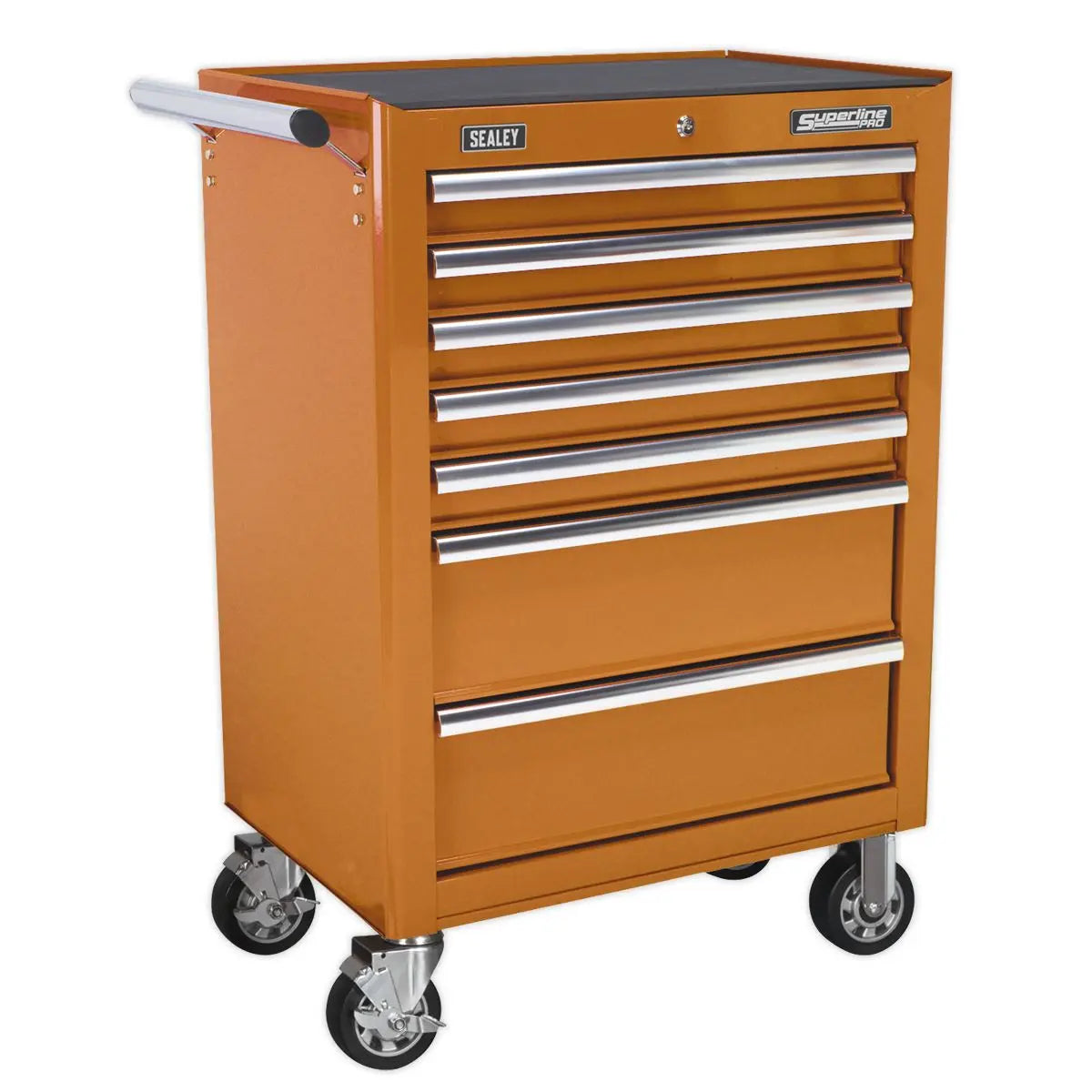 Sealey Superline Pro Tool Chest Combination 14 Drawer with Ball-Bearing Slides - Orange & 446pc Tool Kit