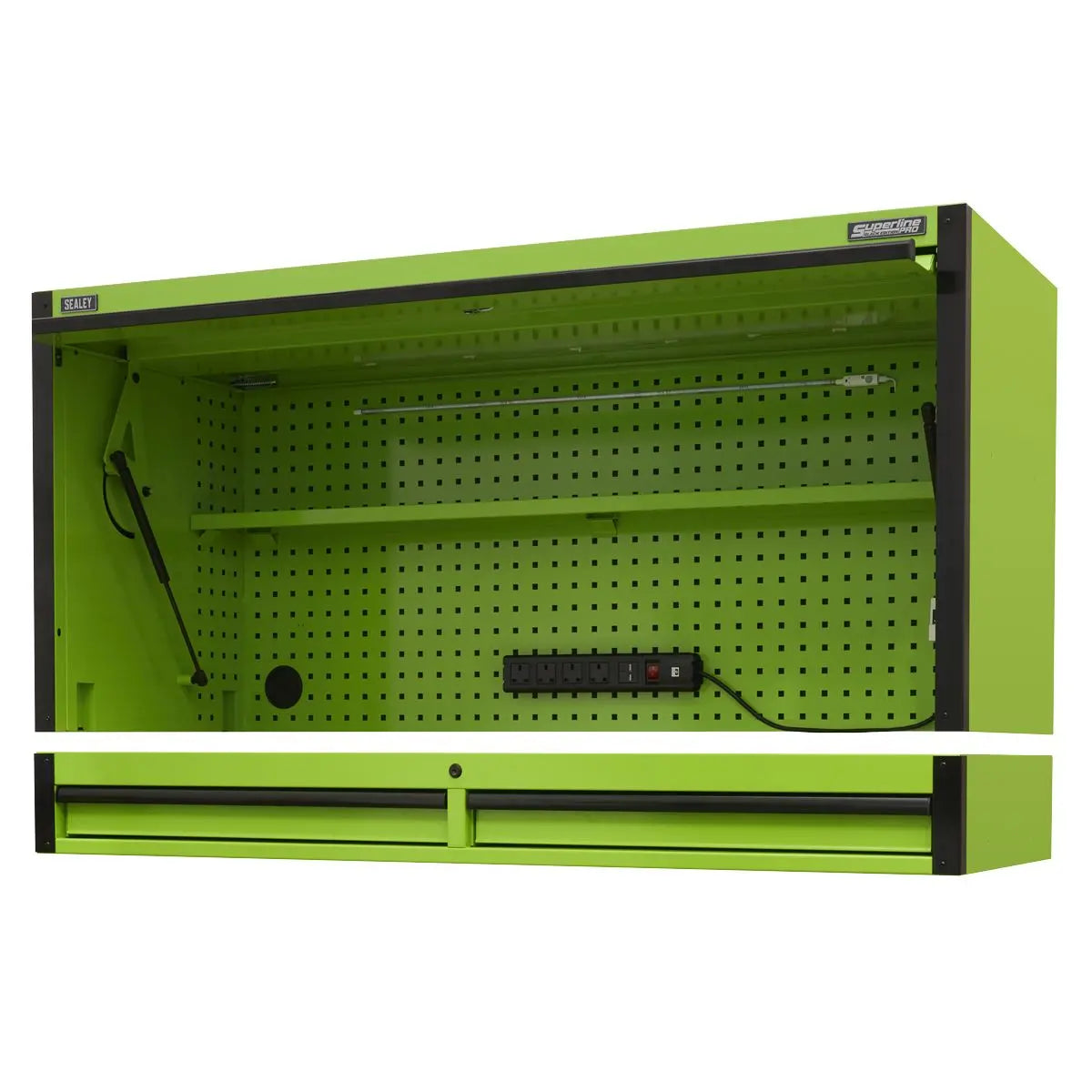 Sealey Superline Pro Top Hutch & 2 Drawer Riser 1549mm White Rose Tools