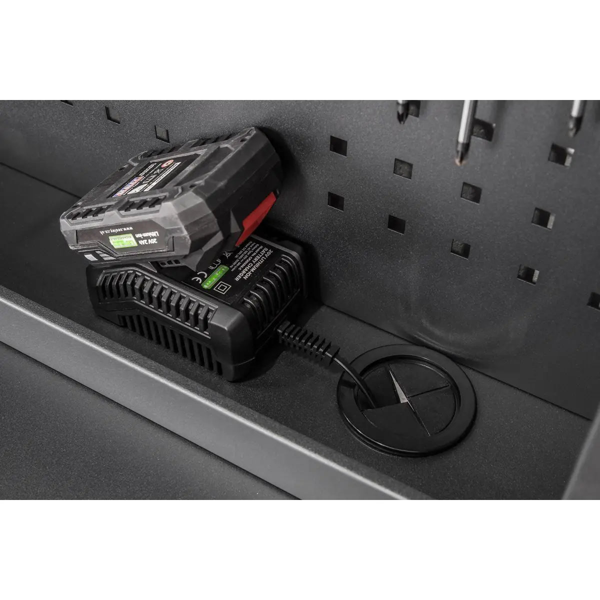 Sealey Superline Pro Wall Mounted Foldable Workbench 900mm White Rose Tools