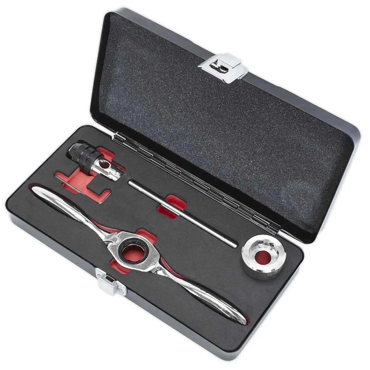 Sealey Tap & Die Holder Set Bi-Directional Ratchet Thread Repair M3-M12 5pc