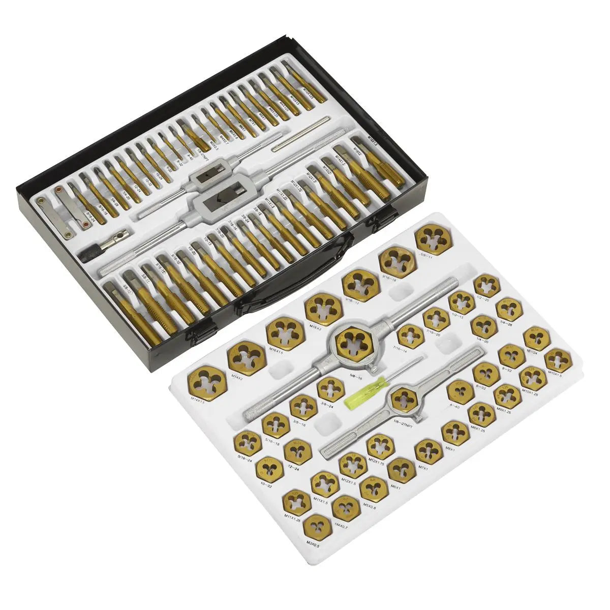 Sealey Tap & Die Set Hexagonal Metric & SAE/Imperial 86pc