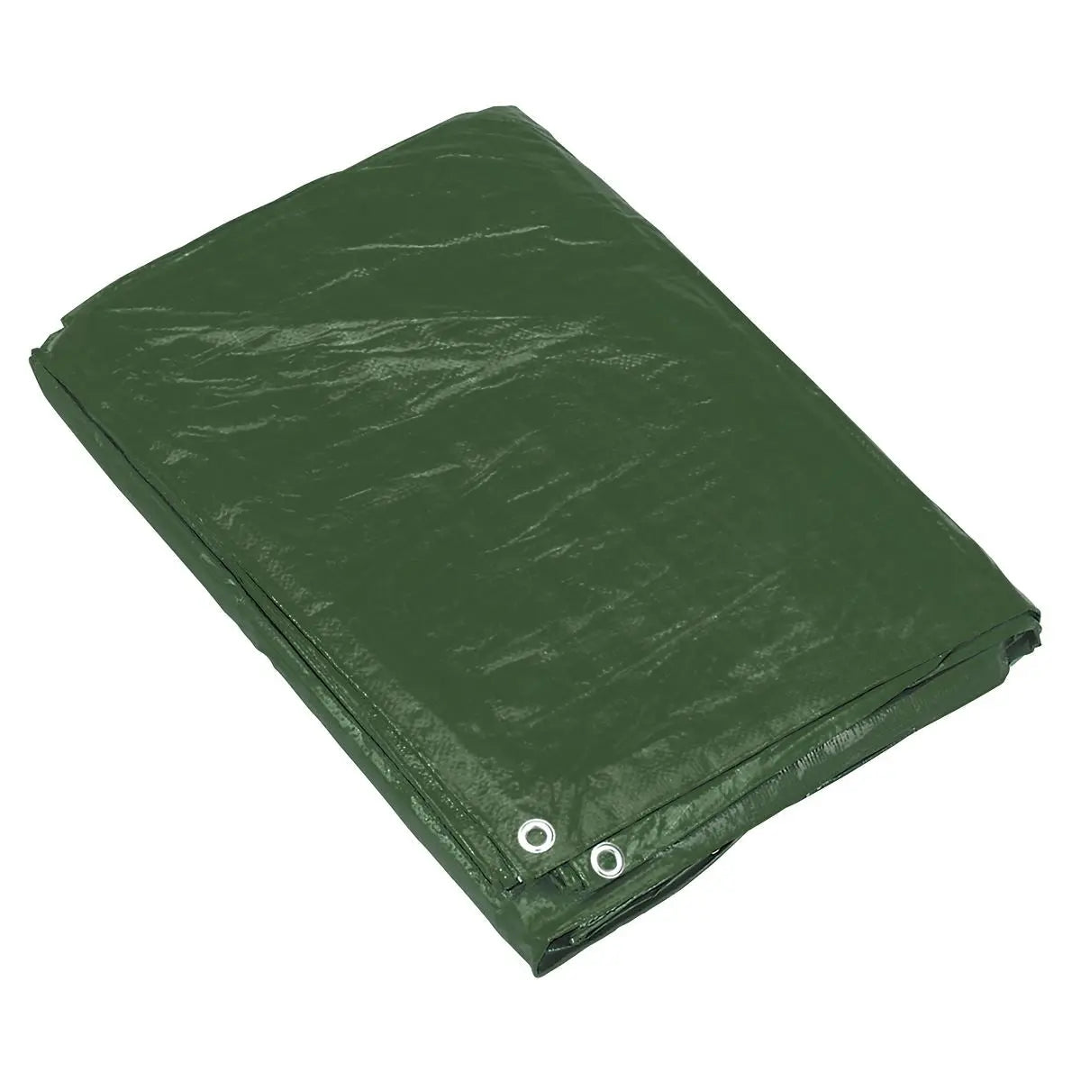 Sealey Tarpaulin 3.05 x 3.66m - Green White Rose Tools