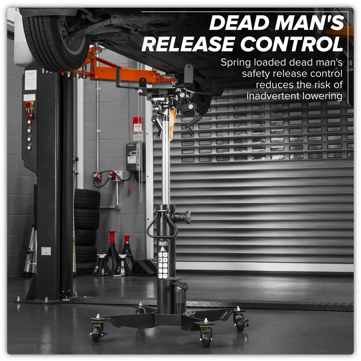 Sealey Telescopic Vertical Transmission Jack 600kg White Rose Tools