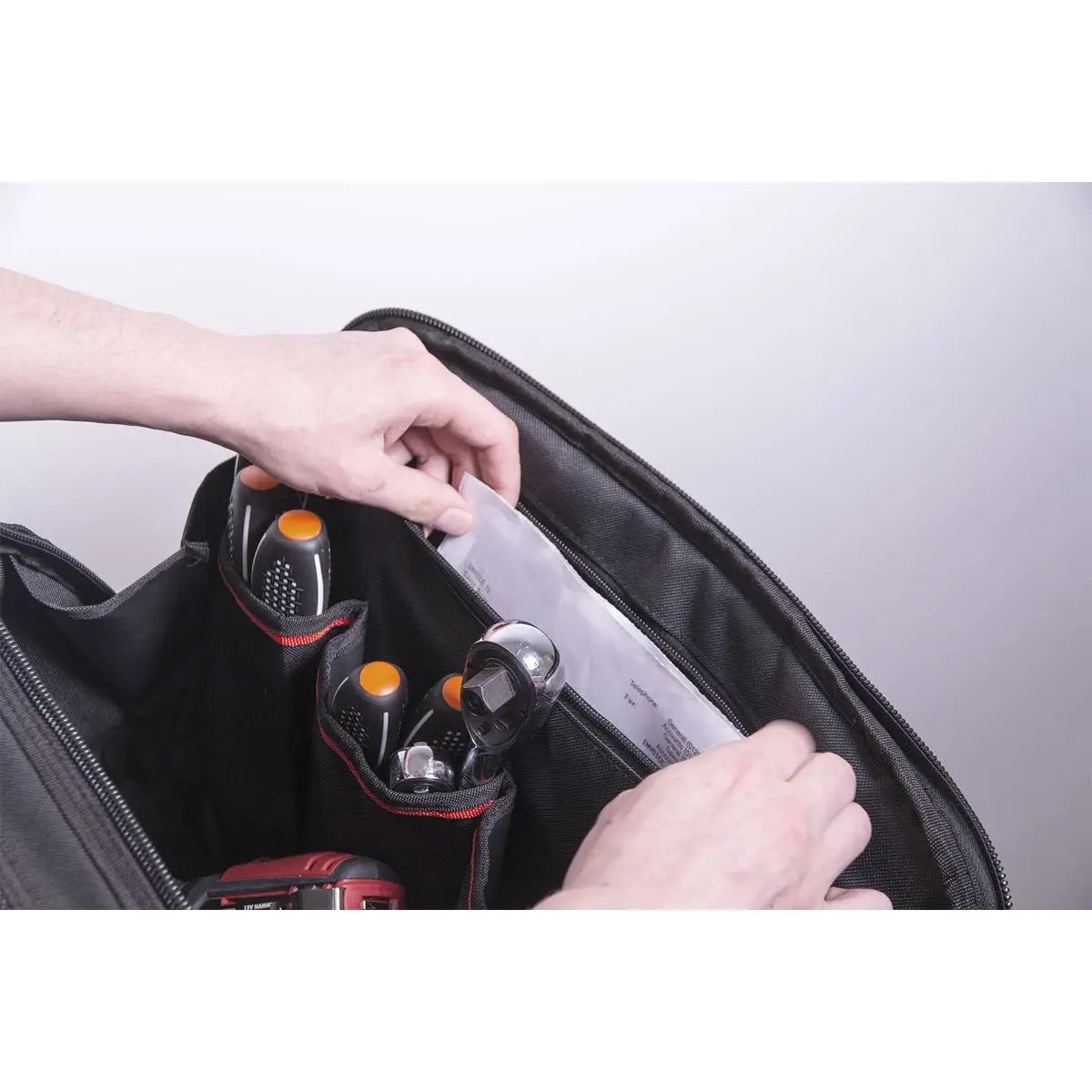 Sealey Tool Storage Bag with 24 Pockets 500mm Heavy Duty Rubber Base