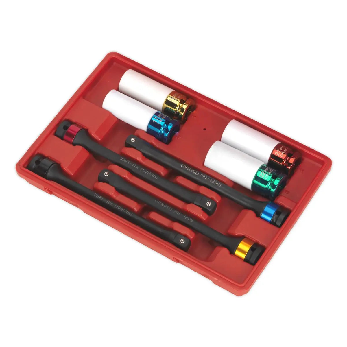 Sealey Torque Stick & Aluminium Wheel Impact Socket Set 8pc 1/2"Sq Drive