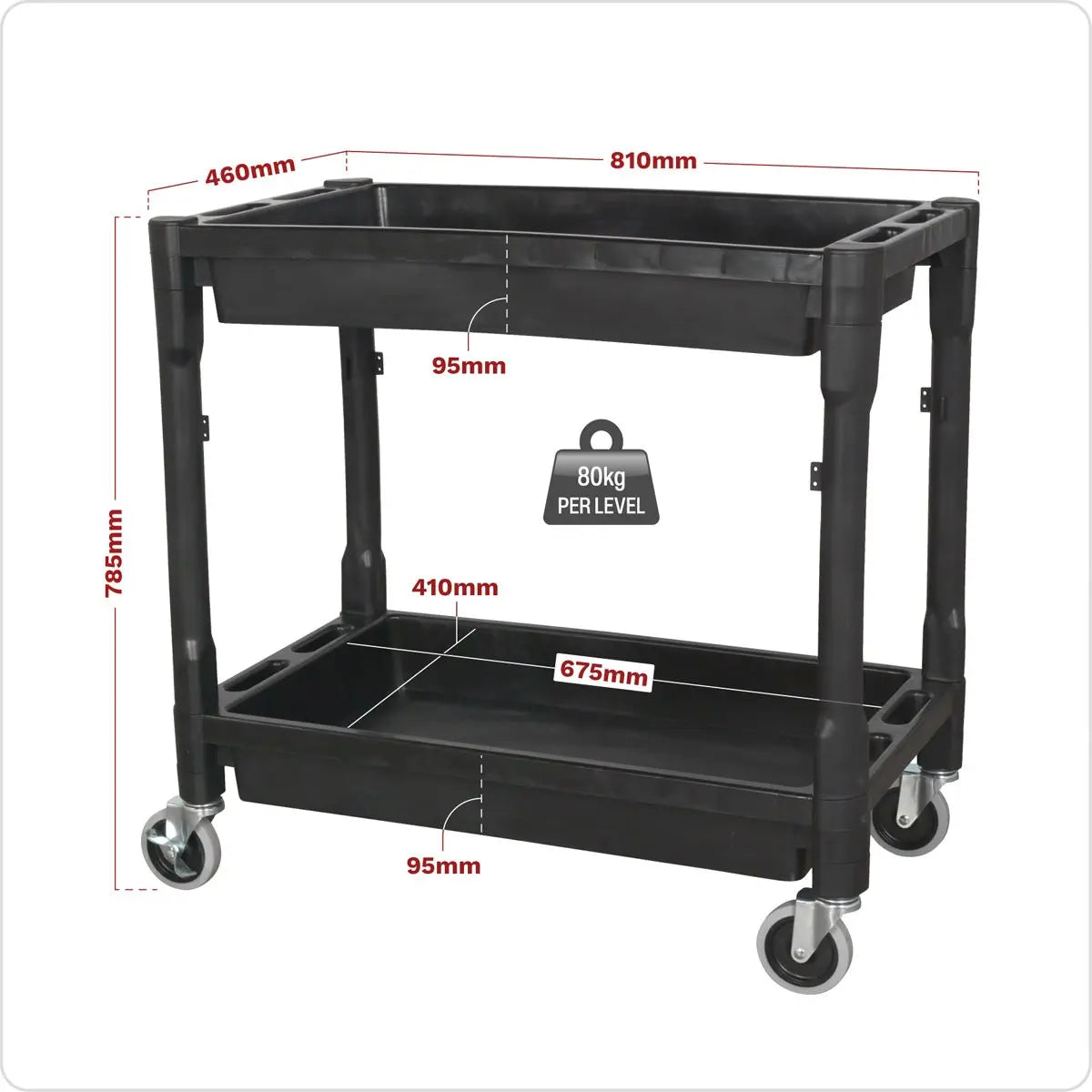 Sealey Trolley 2-Level Composite Heavy-Duty