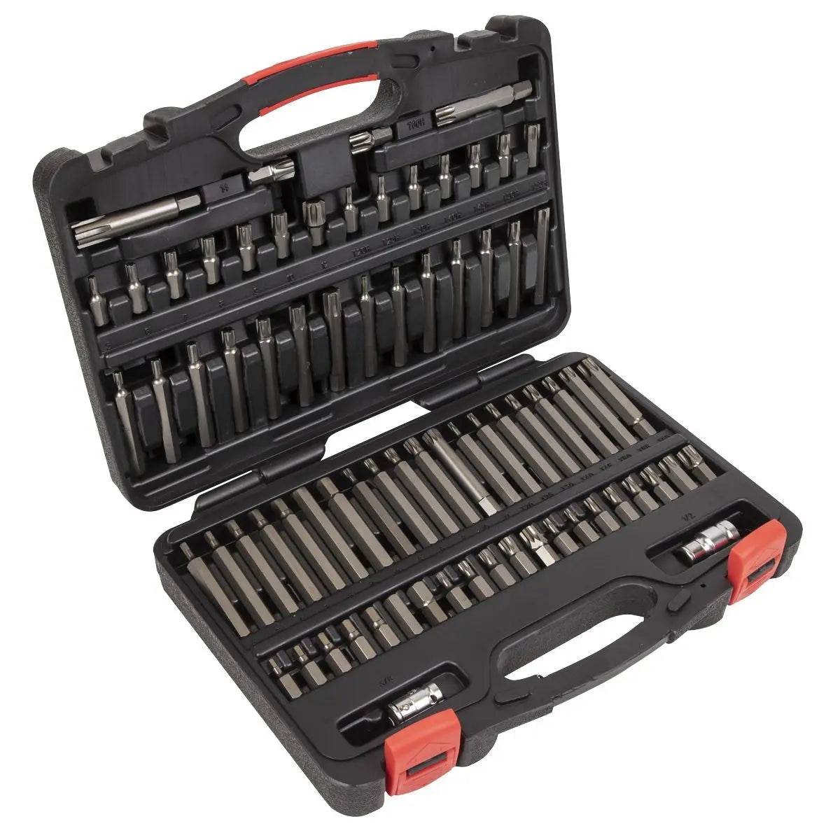 Sealey Trx-Star Security Trx-Star Hex Ribe Spline Bit Set 3/8" & 1/2" 74pc