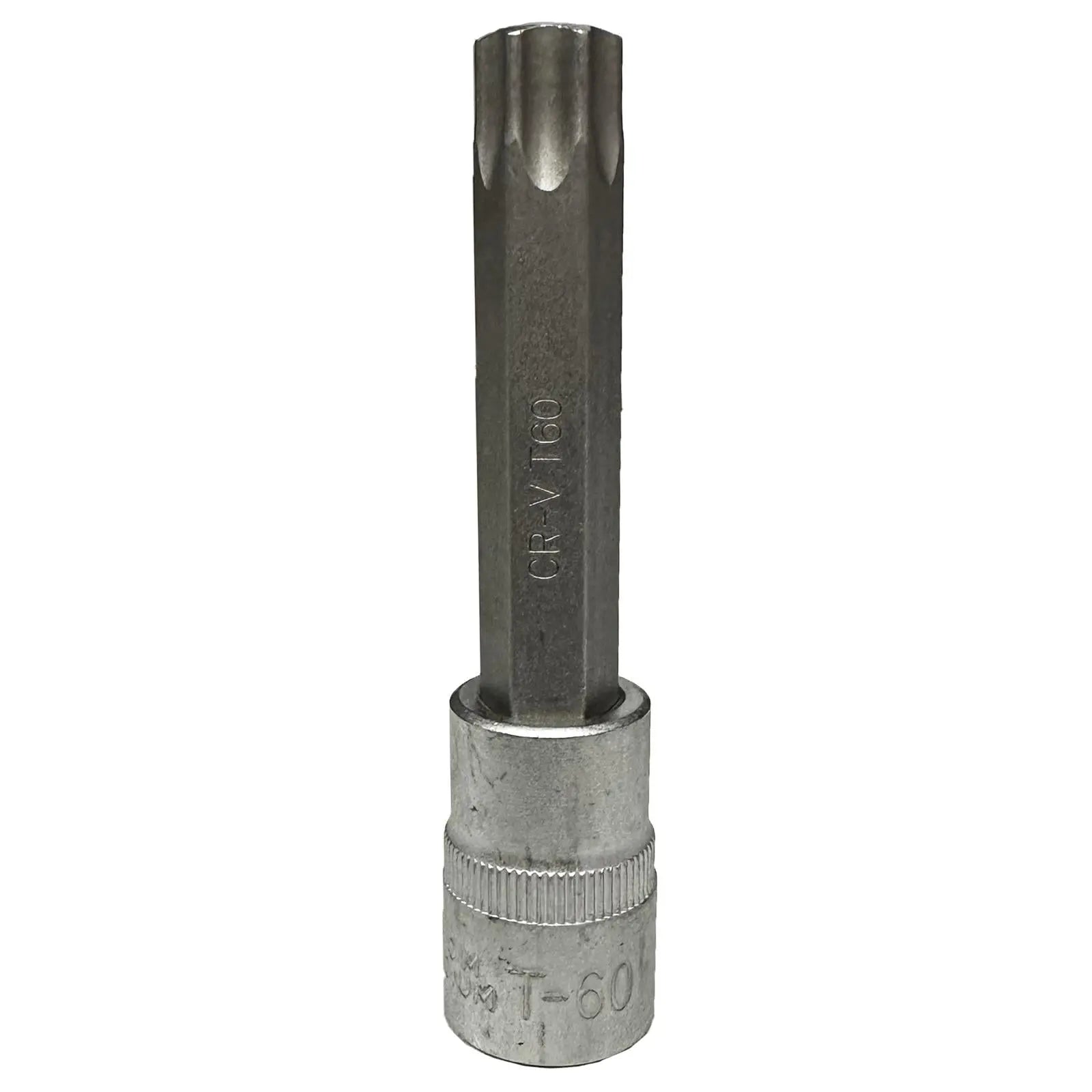 Sealey Trx-Star Socket Bit T60 x 100mm 1/2" Drive Torx Long Reach Mechanic Garage White Rose Tools