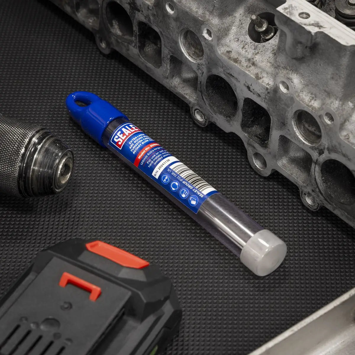 Sealey Tungsten Carbide Rotary Burr Extra-Long Arc Round Nose 10mm White Rose Tools