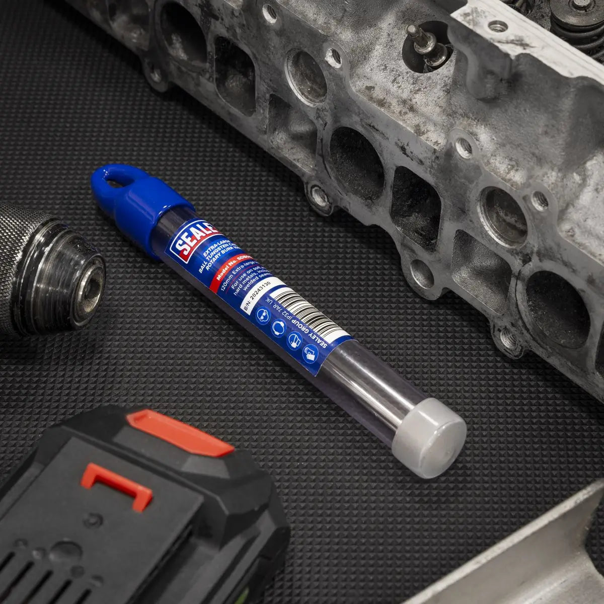 Sealey Tungsten Carbide Rotary Burr Extra-Long Ball Nose 10mm White Rose Tools