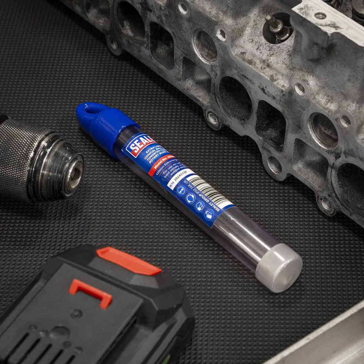 Sealey Tungsten Carbide Rotary Burr Extra-Long Conical Ball Nose Ø10mm White Rose Tools